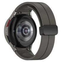 Pulseira Silicone Fecho Magnético para Galaxy Watch 5 Watch5 Watch 4 Watch4 - Musgo Cinzento