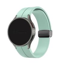 Pulseira Silicone Fecho Magnetico Preto compativel com Samsung Galaxy Watch 5 Pro - Galaxy Watch 5 - Galaxy Watch 4 - Galaxy Watch 4 Classic