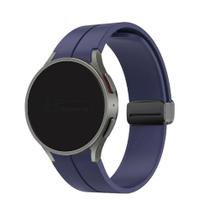 Pulseira Silicone Fecho Magnetico Preto compativel com Samsung Galaxy Watch 5 Pro - Galaxy Watch 5 - Galaxy Watch 4 - Galaxy Watch 4 Classic - LTIMPORTS