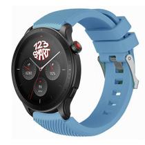 Pulseira Silicone Fecho Prata compatível com GTR4 GTR 4 A2166 / GTR 2 e 3 / Stratos 2 3 - Azul Bebê Pulseira Silicone Fecho Prata compatível com GTR4 GTR 4 A2166 / GTR 2 e 3 / Stratos 2 3 - Azul Bebê