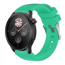 Pulseira Silicone Fecho Prata compatível com GTR4 GTR 4 A2166 / GTR 2 e 3 / Stratos 2 3 - Verde Água Pulseira Silicone Fecho Prata compatível com GTR4 GTR 4 A2166 / GTR 2 e 3 / Stratos 2 3 - Verde Água