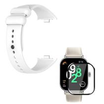 Pulseira Silicone Lisa + Pelicula 3D Para Redmi Watch 4