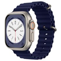 Pulseira Silicone Oceano Azul Para Apple Watch Ultra 49mm