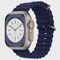 Pulseira Silicone Oceano Compativel Apple Watch 42mm 44mm 45mm 49Mm