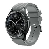 Pulseira Silicone Para Gear S3 e Galaxy Watch 46mm, Gtr 47mm, Gear 2, Gear 2 Neo Cor Cinza