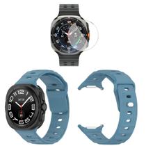 Pulseira silicone + pelicula vidro para Galaxy Watch Ultra