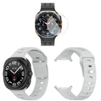 Pulseira silicone + pelicula vidro para Galaxy Watch Ultra