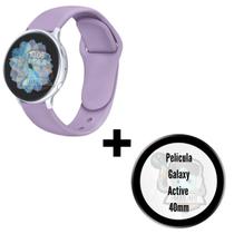 Pulseira Silicone Samsung Galaxy Watch Active +pelicula Nano