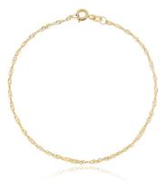 Pulseira Singapura Feminina 17cm 1,2mm Ouro 18k 750