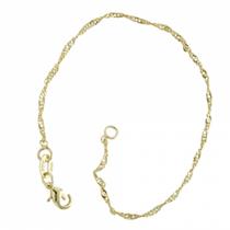 Pulseira Singapura Torcida PRI Style Folheada A Ouro 18K Antialérgica Pulseira Singapura Torcida PRI Style Folheada A Ouro 18K Antialérgica