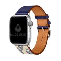 Pulseira Single Tour Couro Para Apple Watch 42mm 38mm 44mm