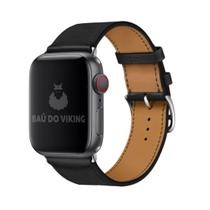 Pulseira Single Tour Couro Para Apple Watch 42mm 38mm 44mm - Baú do Viking