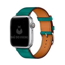 Pulseira Single Tour Couro Para Apple Watch 42mm 38mm 44mm - Baú do Viking