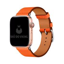 Pulseira Single Tour Couro Para Apple Watch 42mm 38mm 44mm