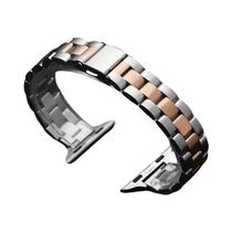 Pulseira Slim De Aço Inoxidável Para Apple Watch 45mm 44mm 42-41mm 40mm Ultra Fina iWatch Series 9 8