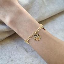 Pulseira Sorte em Trevos Quatro Folhas Banho Ouro 18K / Prata 925