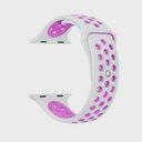 Pulseira Sport Silicone Nk Furo Para 1 2 3 4- 42/44 - Branco e Roxo Pulseira Sport Silicone Nk Furo Para 1 2 3 4- 42/44 - Branco e Roxo