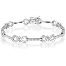 Pulseira Sterling Silver Infinity Micro Pave, 7