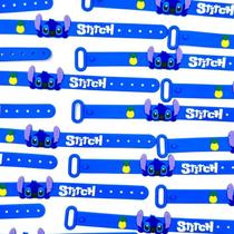 Pulseira Stitch10un Lembrancinha Emborrachado Festa Tema Aniversário Ajustavel Cheirosa