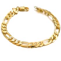 Pulseira Taoqiao Classic Cuban Banhada a Ouro 18K, 7,5-9"