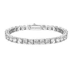 Pulseira Tennis Cravejada Ouro Branco 5mm - 20.3cm - Aporro Pulseira Tennis Cravejada Ouro Branco 5mm - 20.3cm - Aporro