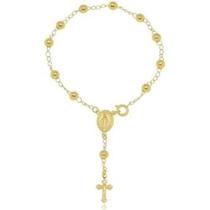 Pulseira Terço Banhada A Ouro 18K Pulseira Terço Banhada A Ouro 18K