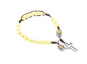 Pulseira Terço da Mãe Rainha Amarelo Compacto Pulseira Terço da Mãe Rainha Amarelo Compacto
