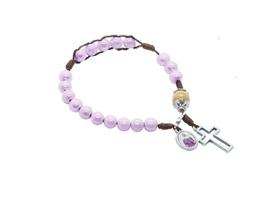 Pulseira Terço de Nossa Senhora das Lágrimas Compacto Roxo