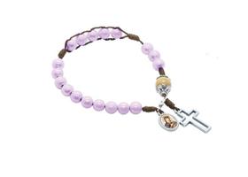 Pulseira Terço de Nossa Senhora do Perpétuo Socorro Compacto Roxo