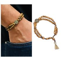Pulseira Terço de Pulso Nossa Senhora Aparecida Madeira Pulseira Terço de Pulso Nossa Senhora Aparecida Madeira