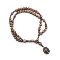 Pulseira Terço De Pulso Nossa Senhora das Graças Madeira 4 mm