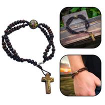 Pulseira Terço De Pulso Nossa Senhora das Lágrimas e Jesus Manietado