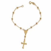 Pulseira Terço Nossa Sra Graças Feminino Folheado ouro 18k Pulseira Terço Nossa Sra Graças Feminino Folheado ouro 18k