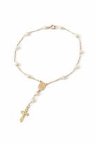 Pulseira Terço Pérolas Ouro 18k - 2.30