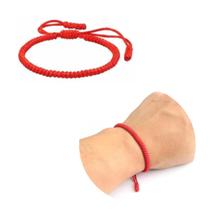 Pulseira Tibetana Ajustável Regulável Vermelha Masculina Feminina