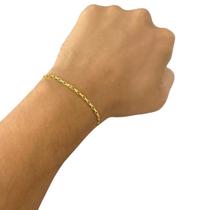 Pulseira Tijolinho 1mm - Banhado a Ouro 18k