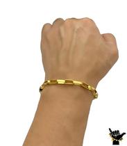 Pulseira Tijolinho 6mm - Banhada a ouro 18k Pulseira Tijolinho 6mm - Banhada a ouro 18k