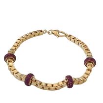 Pulseira Tijolinho Berloques Zircônio Vinho Ouro 18k Amarelo .Rosangela lima joias Pulseira Tijolinho Berloques Zircônio Vinho Ouro 18k Amarelo .Rosangela lima joias