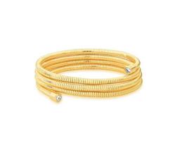 Pulseira Tipo Mola com Dois Pontos de Luz Banhada a Ouro - Acessório Elegante