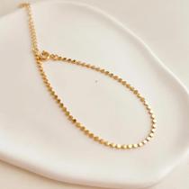 Pulseira Toda Bola 2mm Amassada + Extensor