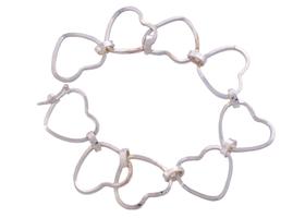 Pulseira Toda Coração Vazado 1,5cm Pulseira Toda Coração Vazado 1,5cm