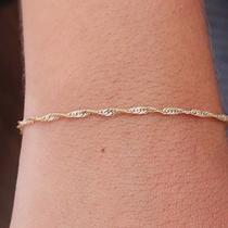 Pulseira Torcida Folheado A Ouro Pulseira Torcida Folheado A Ouro