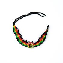 Pulseira Tornozeleira Reggae Jamaica Bordada Pulseira Tornozeleira Reggae Jamaica Bordada