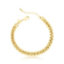 Pulseira Trança Revestida em Ouro Pulseira Trança Revestida em Ouro