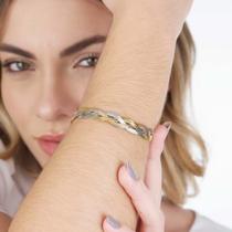 Pulseira Trançada 3 Cores em Aço Inoxidável