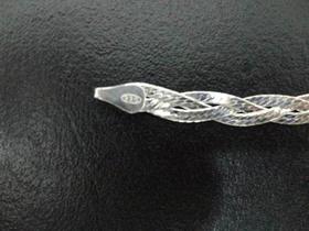 Pulseira Trançada Italiana Feminina 3 Fios Em Prata 925 Pulseira Trançada Italiana Feminina 3 Fios Em Prata 925