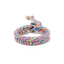 Pulseira Trançada Macramê Arco-Íris Multicores Ajustável, Unissex e Colorida Corda Paracord Pulseira Trançada Macramê Arco-Íris Multicores Ajustável, Unissex e Colorida Corda Paracord
