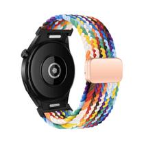 Pulseira Trançada Solo Loop De 40mm 44mm 47mm Para Samsung Galaxy Watch 7 6 5 4 Classic pro Com