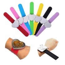 Pulseira Trancista Imã Bracelete Porta Pomada Grampos Salão