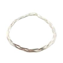 Pulseira Transada Feminina Prata 925 18 Cm 3 Fios